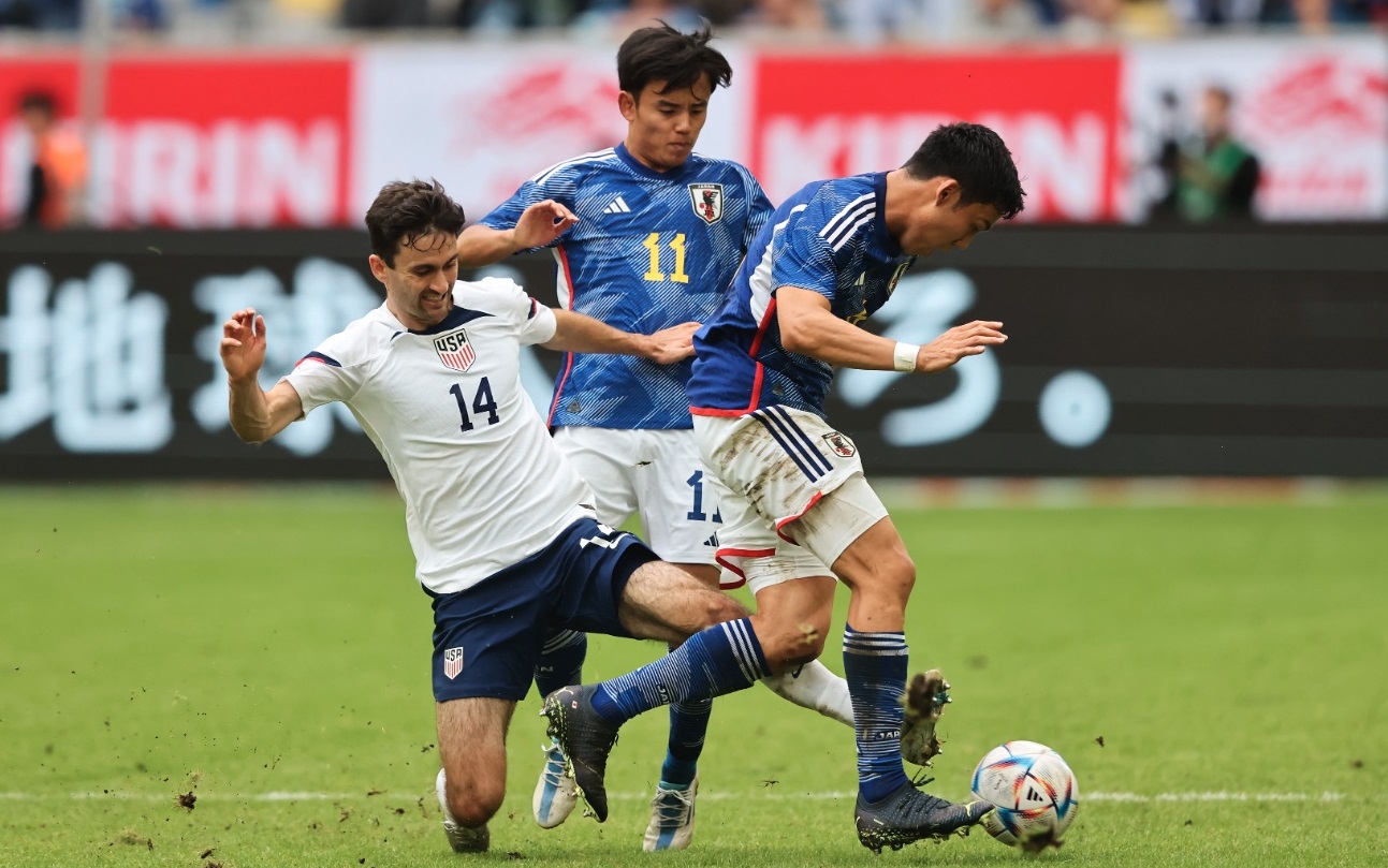 International friendly match - 2-0 defeat of the United States and Japan for the World Cup