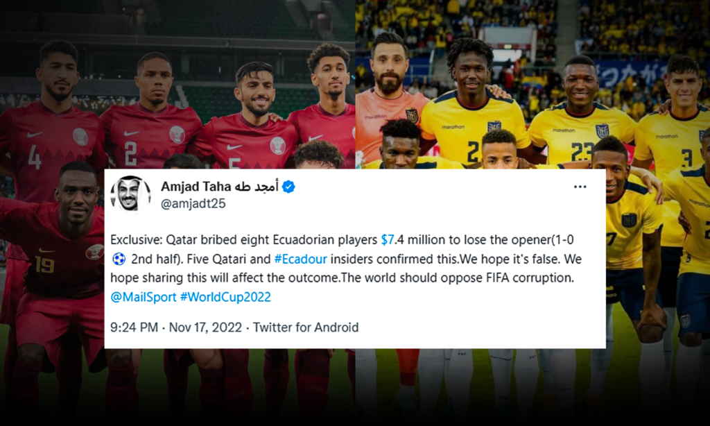 Qatar bị cáo buộc đã trả 7,4 triệu đô la cho các cầu thủ Ecuador
