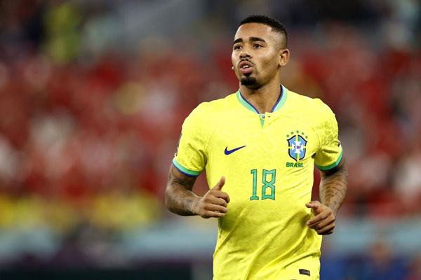 ◤Piala Dunia FIFA di Qatar◢ Arsenal mengonfirmasi penyerang tengah internasional Brasil Gabriel Jesus telah berhasil menjalani operasi lutut kanan dan akan absen selama 3 bulan..