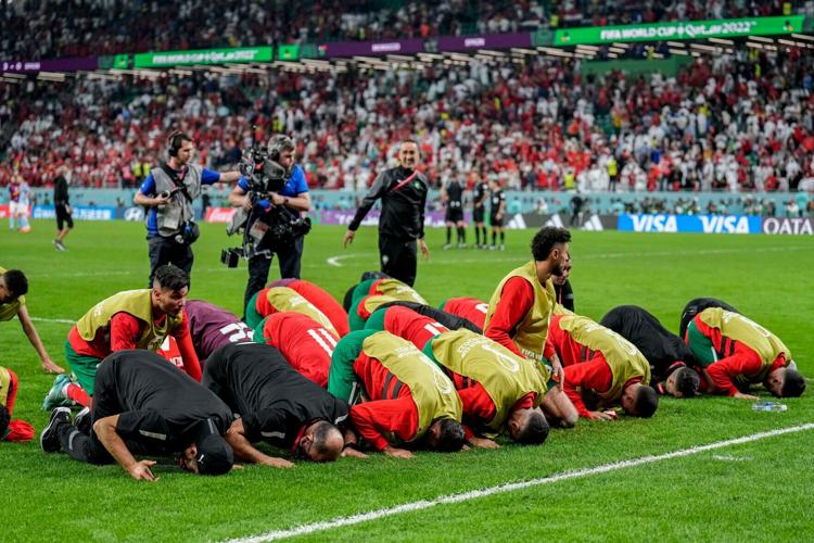 Qatar World Cup - Players kneel and apologize to fans after Morocco defeat