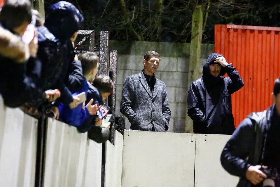 Beckham was there to watch his son make his B-team debut at Brentford