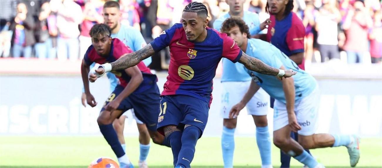 La Liga - Rafinha marcou duas vezes na vitória do Barcelona sobre o Celta Vigo por 4-3