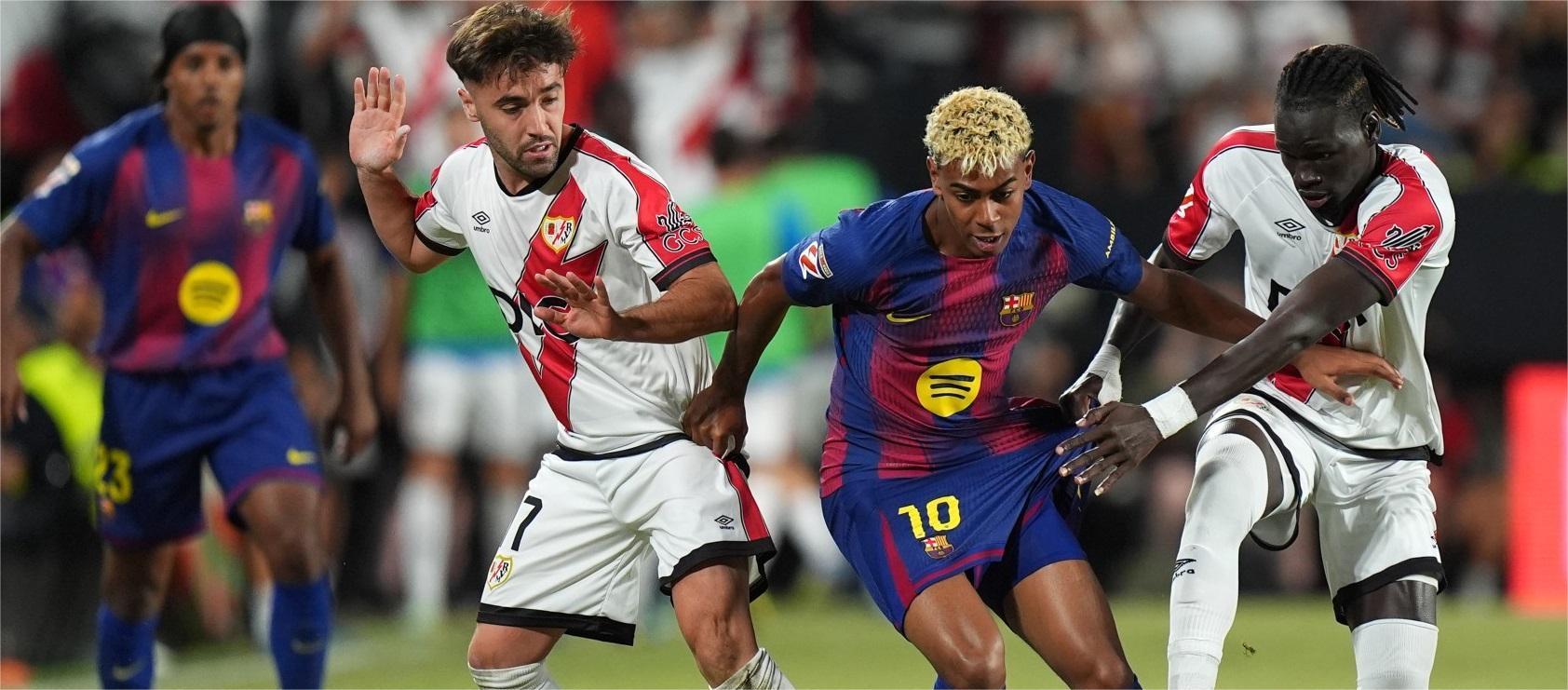 La Liga - Yamal marca pênalti e Barcelona empata em 1 a 1 com o Rayo Vallecano