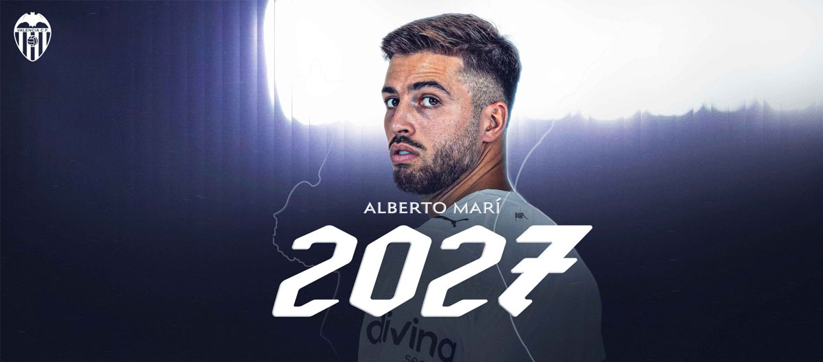 Valencia menyelesaikan perpanjangan kontrak dengan penyerang tengah Alberto Marí dan meminjamkannya ke Mirandés.