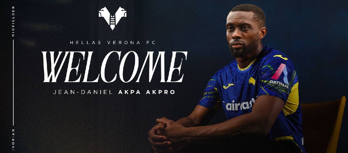 Verona sign Jean-Daniel Akpa Akpro on a contract until June 2026