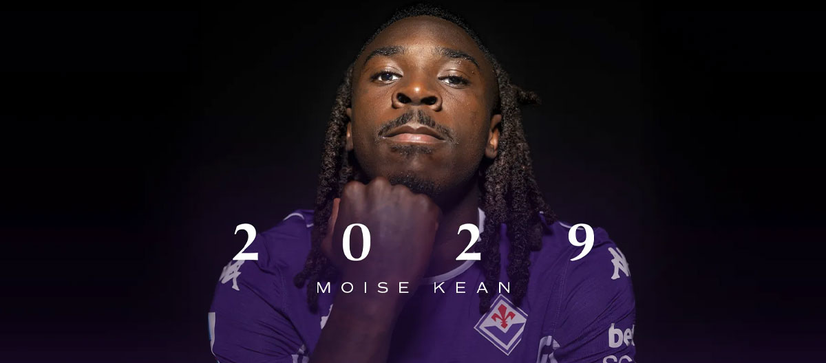 Fiorentina hoàn tất gia hạn hợp đồng với tiền đạo quốc tế người Ý Moise Kean.