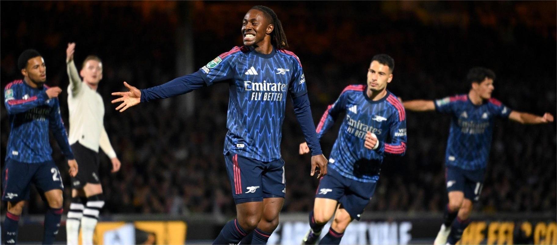Cúp Liên đoàn Anh - Eze ghi bàn giúp Arsenal đánh bại Port Vale với tỷ số 2-0