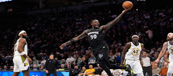 แรนเดิลทำคะแนนได้ 31 แต้ม โกแบร์ทำรีบาวด์เพิ่มอีก 14 ครั้งและแอสซิสต์อีก 19 ครั้ง ช่วยให้ทีมทิมเบอร์วูล์ฟส์เอาชนะทีมเพเซอร์สไปอย่างหวุดหวิด 114-110