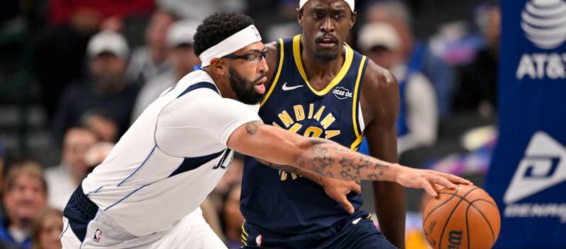 Os Mavericks venceram os Pacers por uma margem apertada, com Anthony Davis deixando a partida mais cedo devido a uma lesão na perna.