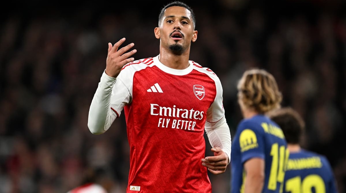 Saliba e Martinelli podem estar indisponíveis para a partida contra o Burnley.