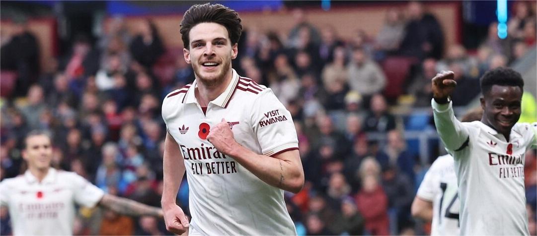 Liga Primer – Rice mencetak gol saat Arsenal mengalahkan Burnley 2-0.