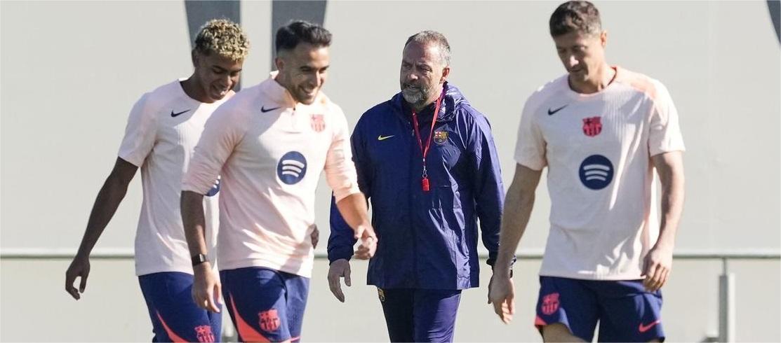 Flick is satisfied with Barcelona's training performance as they face another Champions League challenge.