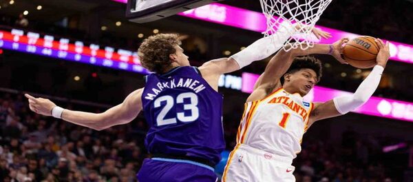 Os 40 pontos de Markkanen foram ineficazes, já que os Hawks derrotaram o Jazz por 132 a 122.