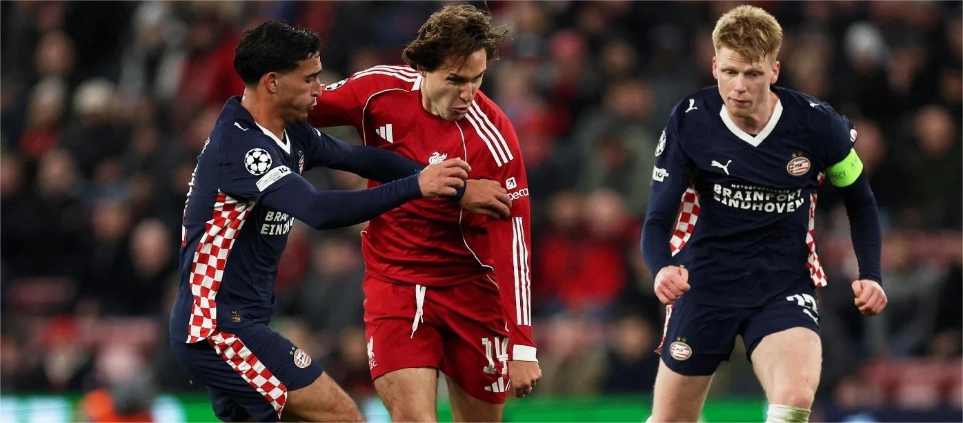 Champions League – Szoboszlai scores as Liverpool suffer a 1-4 defeat to PSV Eindhoven