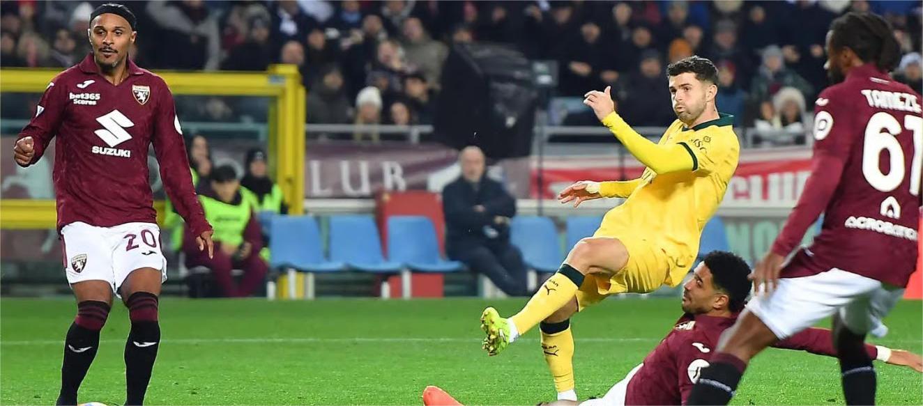 意甲联赛——普利西奇梅开二度 AC米兰3比2逆转都灵