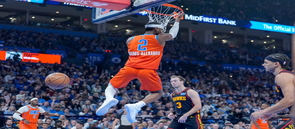 Alexander scored 39 points as the Thunder defeated the Hawks 140-129.