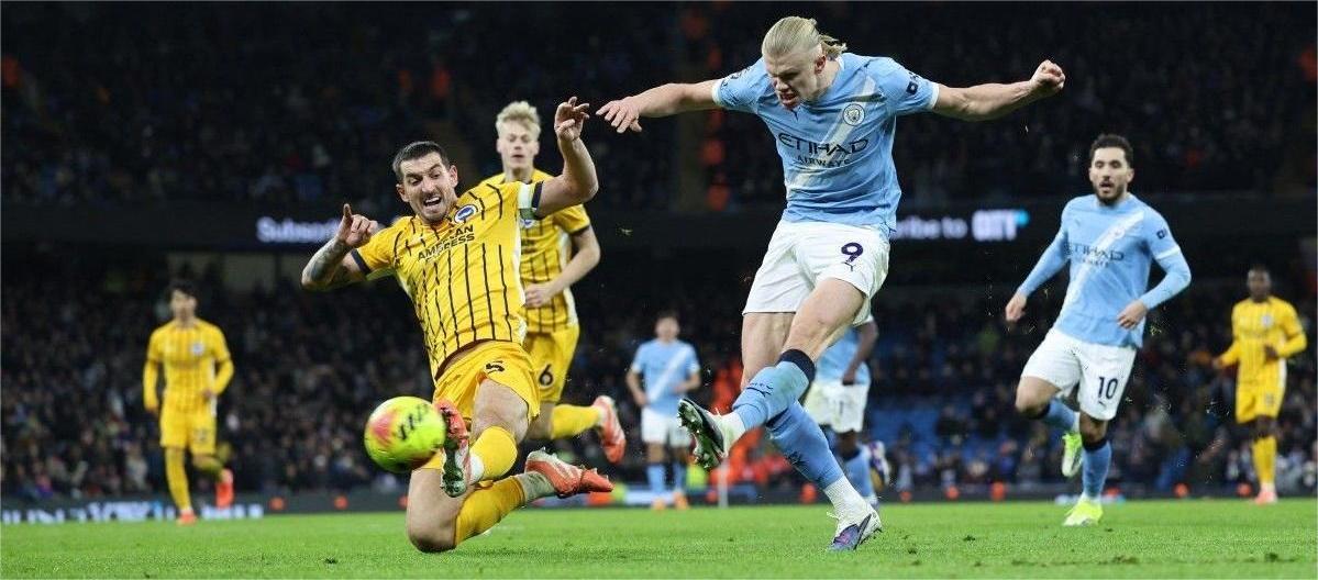 Liga Primer – Haaland mencetak gol penalti saat Manchester City bermain imbang 1-1 dengan Brighton