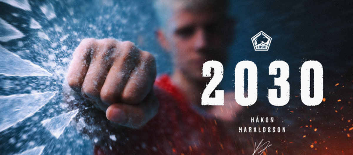 Lille completes contract extension with Icelandic international attacking midfielder Hákon Haraldsson..