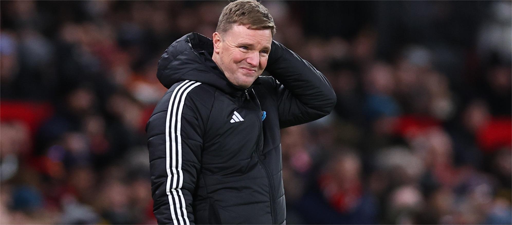 Newcastle United fail to advance directly to the Champions League Round of 16; Eddie Howe: We gave it our all.