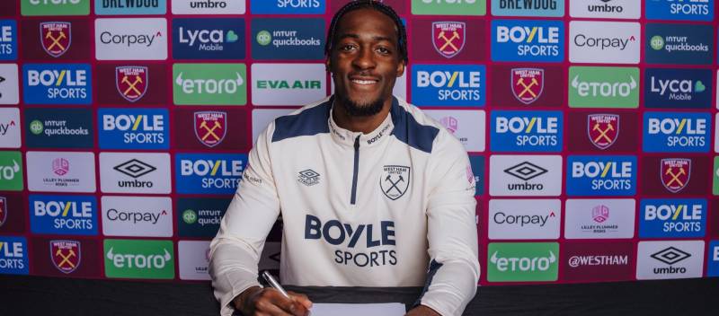 O internacional francês Axel Disasi juntou-se ao West Ham por empréstimo.