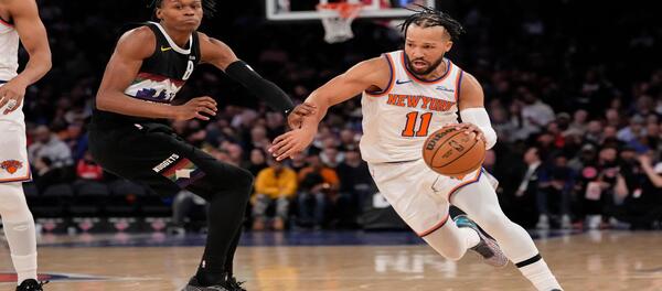 Brunson dominated the game with 42 points as the Knicks defeated the Nuggets 134-127 in double overtime.