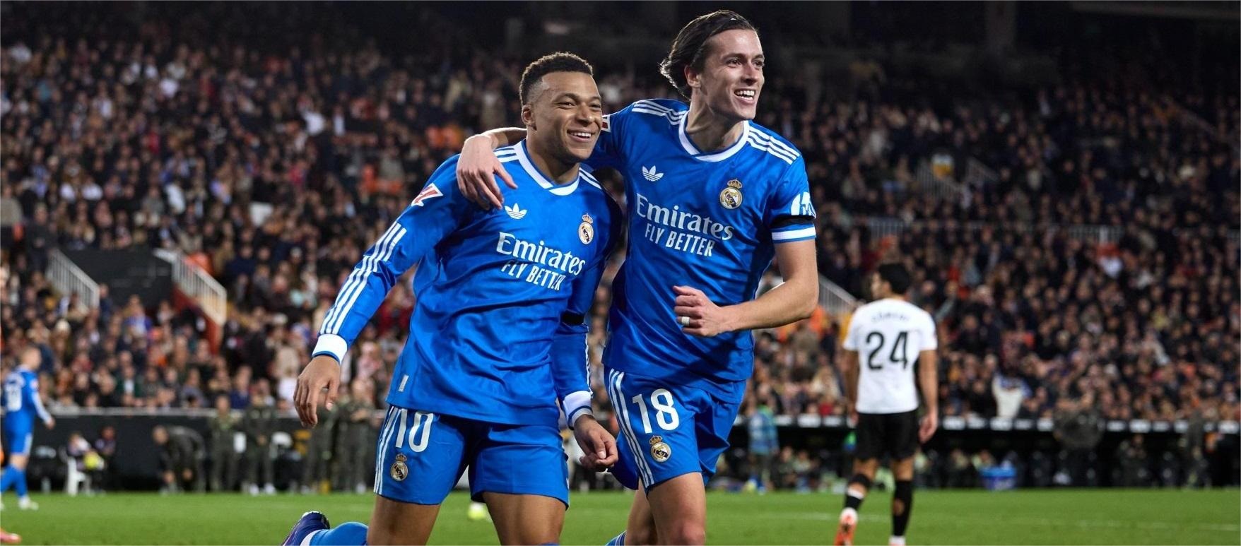 ลาลีกา – เอ็มบัปเป้ทำประตูให้เรอัลมาดริดเอาชนะบาเลนเซีย 2-0