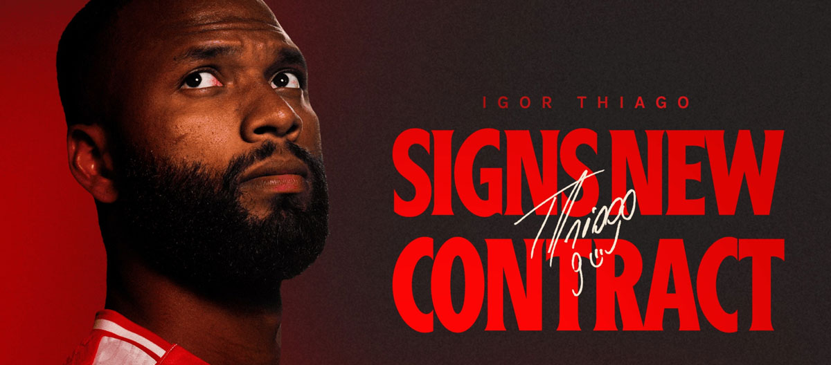 Brentford menyelesaikan perpanjangan kontrak dengan penyerang tengah asal Brasil, Igor Thiago.