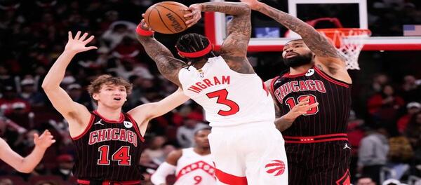 Barrett mencetak 23 poin dan Barnes menambahkan 18 poin saat Raptors mengalahkan Bulls 139-109.
