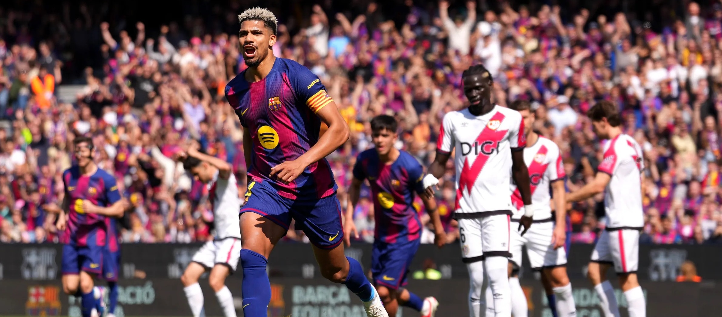 La Liga – Araujo scores as Barcelona beat Rayo Vallecano 1-0.