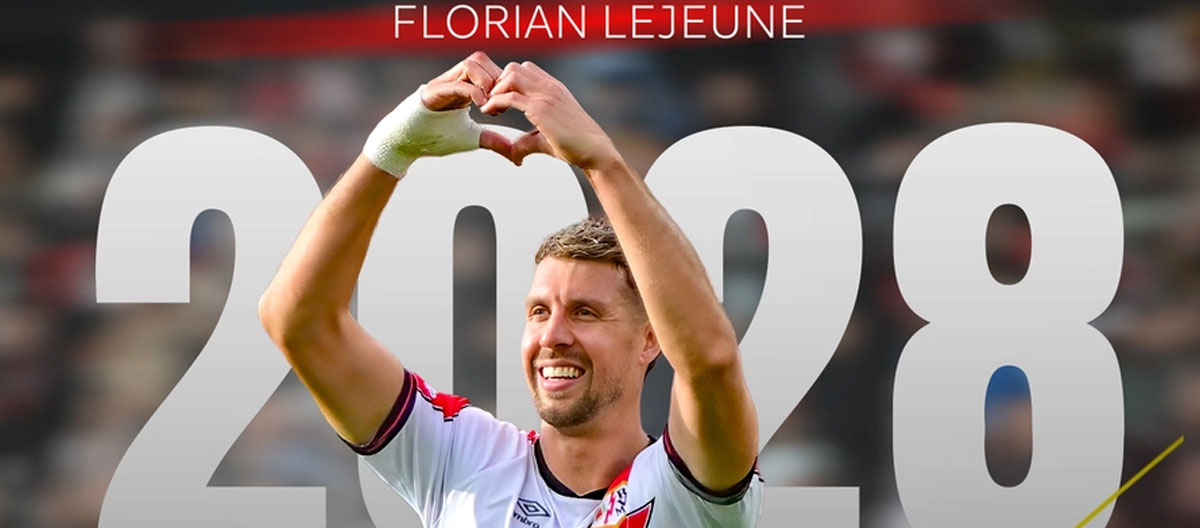 Rayo Vallecano hoàn tất gia hạn hợp đồng với hậu vệ người Pháp Florian Lejeune.