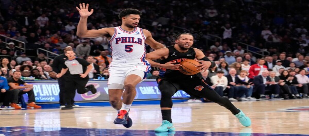 26 poin yang dicetak Brunson menyelamatkan Knicks dari kekalahan 108-102 melawan 76ers.