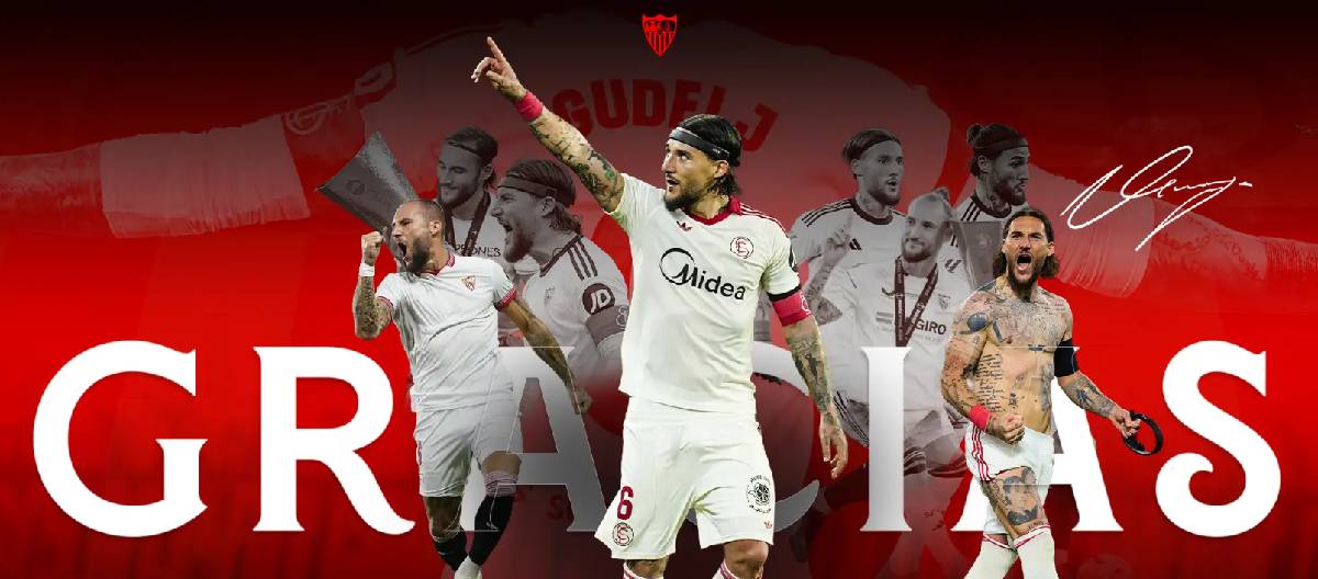 Nemanja Gudelj confirmou que deixará o Sevilla após o término de seu contrato em 30 de junho.